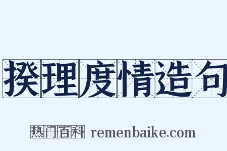 揆理度情造句是什么意思的图片